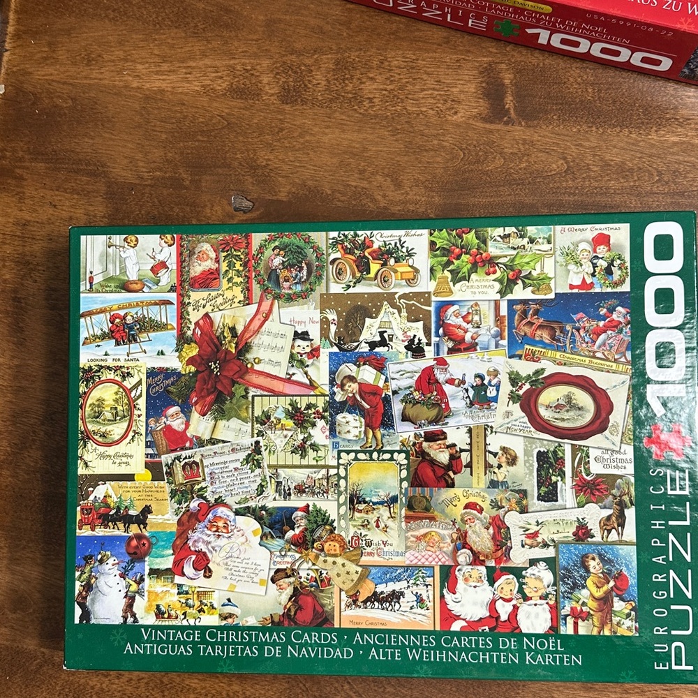 1000 Piece Puzzle Eurographics Vintage Christmas Cards